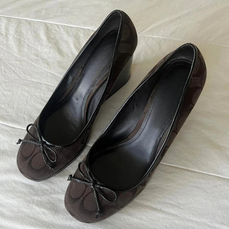 Vintage Monogram Wedges